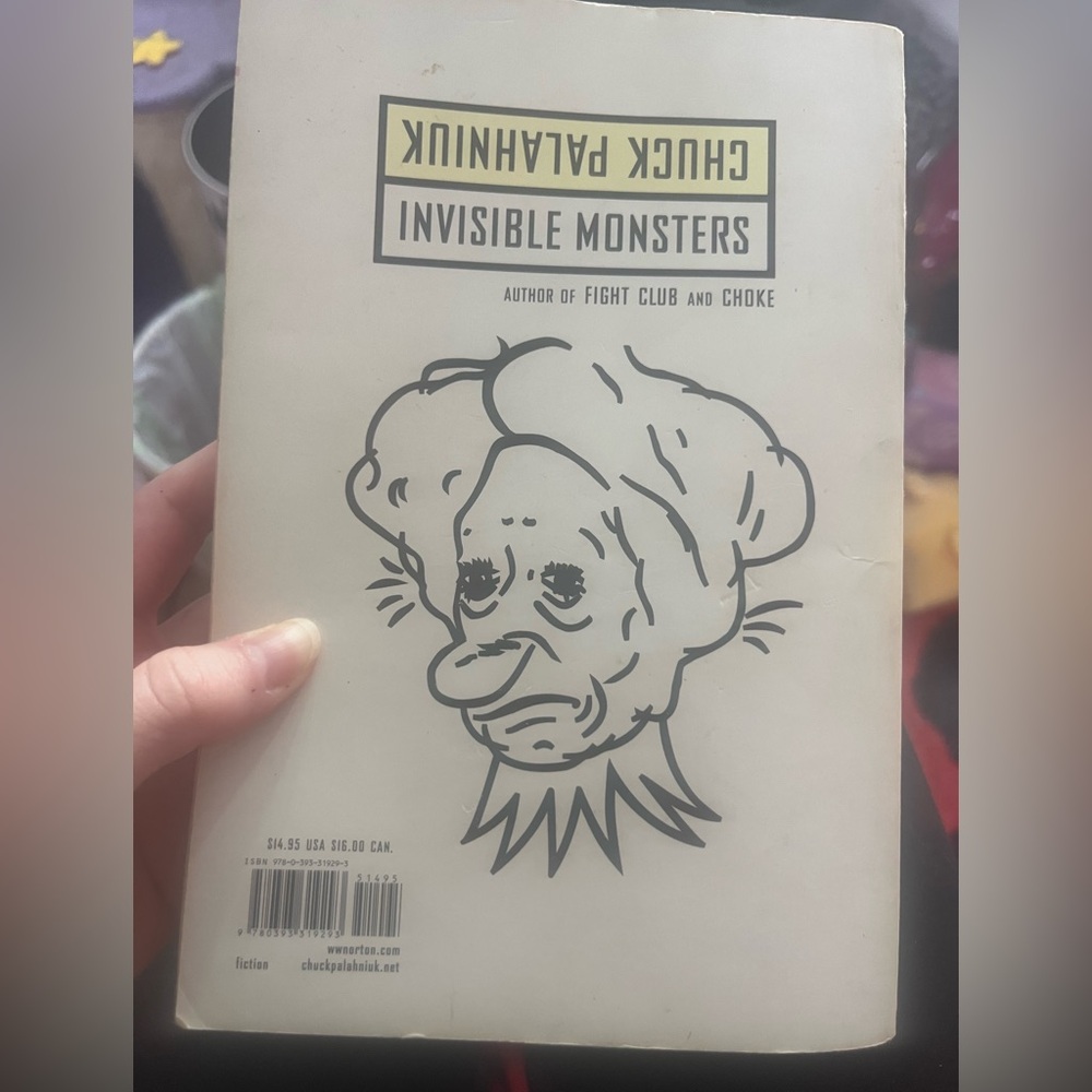 Invisible Monsters by Chuck Palahniuk Book